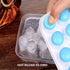 Ice Cube Trays Easy Release-Odor free,Spill Resistant Lid Included,2 Pack, Small Size, Stackable 42 Cubes,Silicone(Blue)...