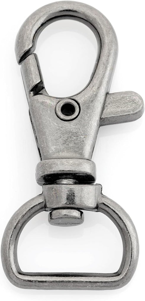 CRAFTMEMORE Swivel Lobster Claw Clasps Classic Trigger Snap Hooks CS10 Purse Landyard Clip 5/8" 3/4" 1" Pack of 10 (5/8 Inch, Gunmetal)...
