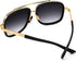 FEISEDY Retro Trendy Aviator Sunglasses Women Men Classic Vintage Square Sunglasses 70s Large Metal Shades B2321...