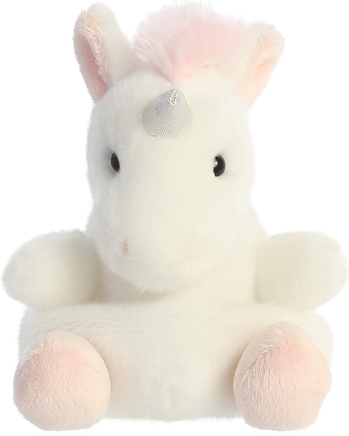 Aurora® Adorable Palm Pals™ Sassy Unicorn™ Stuffed Animal - Pocket-Sized Play - Collectable Fun - White 5 Inches...