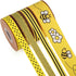 Bee & Flower Grosgrain Ribbon Yellow Black White for Gift Wrapping,Party Decoration,Hair Bows,All Crafting and Sewing (4 rolls bee set)...