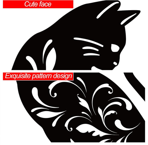 URATOT 3 Pack Metal Cat Garden Statues Black Cat Silhouette Cat Decorative Garden Stakes Garden Outdoor Statues Animal Stakes for Yard Decor and L...