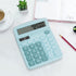 Desktop Calculator, Light Blue Calculator Big Buttons, 12-Digits Large LCD Display, Solar and AA Battery Dual Power, Desk Calculator for Office Ho...