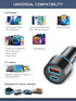 QGeeM USB C Car Charger Adapter, 2Pack 91W Fast Charging Cigarette Lighter Charger with PD3.0, USB Type-C Phone Charger Compatible for iPhone 15 1...