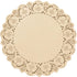Juvale Round Paper Placemats & Doilies (12-Inch) - Brown Paper Chargers for Dinner Plates and Tea Party Decorations with Lace Scalloped Edges...