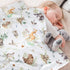 HOMRITAR Baby Blanket for Boys Girls Soft Plush Minky Blanket with Double Layer Dotted Backing for Toddler Nursery with Woodland Animals Printed 3...