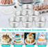 TeamFar 4 Inch Cake Pans, 6 PCS Stainless Steel Small Round Cake Pan with Side Liner Roll, Non-Toxic & Sturdy, Non-Stick & Heat-Resistant, Dishwas...