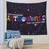 Astronomical World Funny Black Flags Tapestry Wish You Were Here 4.3x5 Feet Flag Banner - Unique Black and White Home Decor for College Dorm Room,...