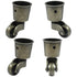 Luomorgo 4 Pack Antique Caster Cups Furniture Casters Wheels Zinc Alloy Swivel Cup Casters Round Cup Caster for Cabinet Patio Table Chair (1.5 Inc...