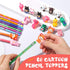 Thenshop 30 Pcs Scented Pencils for Kids Fruit Scent HB Graphite Pencils Bulk with 30 Pcs Cartoon Pencil Toppers Animal Cute Pencil Cap Gift for S...