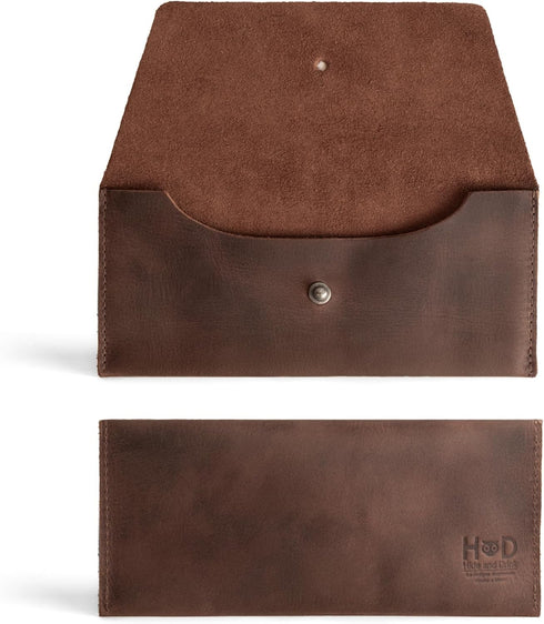 Hide & Drink, Long Utility Pouch Handmade from Full Grain Leather, Stylish Wallet for Carrying and Storing Cash, Coins, Cards...