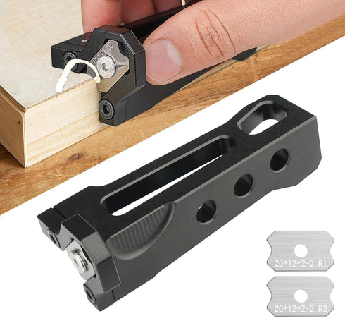 Chamfering Edge Band Trimmer,Adjustable Edge Banding Trimmer,veneers,Hand Planer,Edge Banding Tools.(Handle + R1, R2 Blade)...