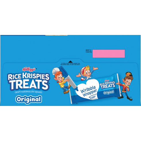 Rice Krispies Treats Crispy Marshmallow Squares, Kids Snacks, Snack Bars, Original, 12.4oz Box (16 Bars)...