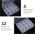 Segbeauty Gem Organizer Box, Clear Bead Container 12 Compartments with Secure Lids, Empty Plastic Display Case Jewelry Organizer Transparent Nail ...