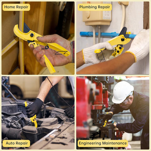 THINKWORK Plastic Pipe Cutter 0-35mm, PVC Pipe Cutter for PEX, PVC, PPR Plastic Hoses and Mini Tube Cutter 3-19mm, Sharp Copper Pipe Cutter for Cu...