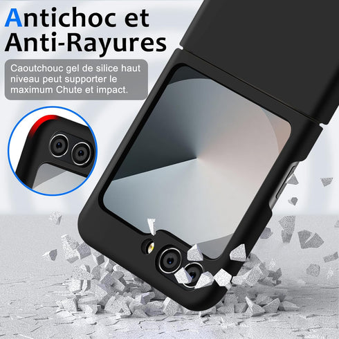 Z Flip 6 Liquid Silicone Case for Samsung Galaxy Z Flip6 5G, Slim Case for Women, Soft Gel Rubber Ultra Thin Cases Silky Touch Anti-Scratch Shockp...