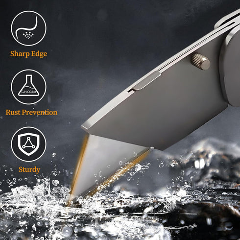 100 Pack Utility Knife Blades, SK5 Steel Box Cutter Blades Replacement Blades, Razor Standard Blades for Most Standard Utility Knives...