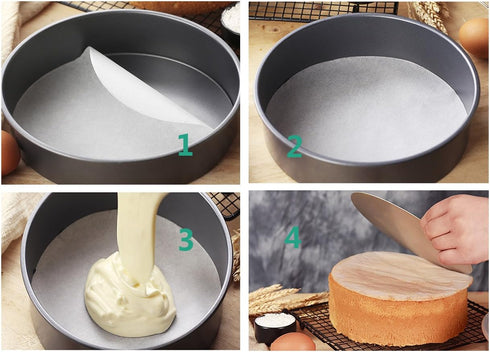 Parchment Paper Rounds 7 Inch Diameter Precut for Baking 100pcs - Non-STICK 7'' Cake Pan Liner Circles, Perfect for Cheesecake Pan Springform Pan ...
