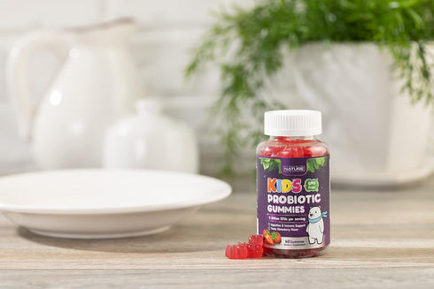 Built by Nature Kids Probiotic Gummies - 6 Diverse Probiotic Strains - Digestive & Immune Support - Chewable Kid Probiotic Gummy Supplement - No R...