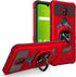 for for Cricket Icon 3, Splendor, AT&T Motivate 2 - Shockproof Protective Phone Case w/Ring Stand - RS7 Red...