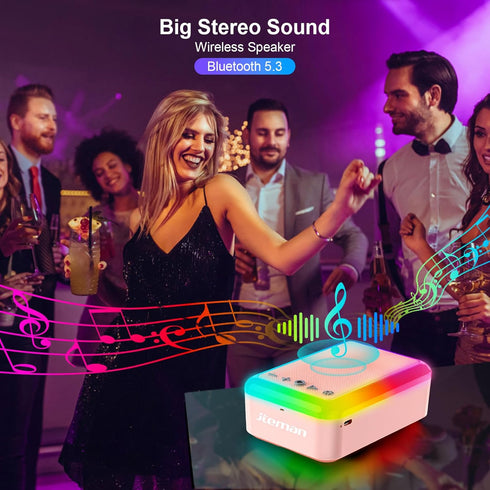 JTEMAN Gifts for Women Cell Phone Stand with Bluetooth Speaker and Light, Portable Lanyard, Cool Tech Gifts for Wife Mom Women Men, Unique Birthda...