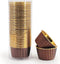 Party Hippo Disposable Foil Muffin Liners, Gold Aluminum Cupcake Ramekin Holders, Little Baking Cups (Coffee), 3.5 Oz 50 pcs...