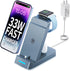 3 in 1 Charging Station for Apple - 33W Fast Multi Charging Station for iPhone 14/13/12/11, Apple Watch and AirPods (33W USB-C Charger Included)...