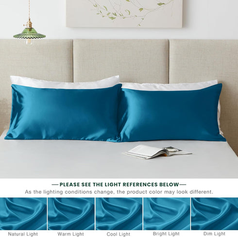 Love's cabin King Size Satin Pillowcase Set of 2, Similar to Silk Pillow Cases, Satin Cooling Pillow Covers for Hair and Skin with Envelope Closur...