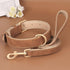Beirui Soft Padded Leather Dog Collar and Leash Set, Heavy Duty Dog Leash and Collar Set with Metal Buckle, Breathable Dog Collars with 4FT Leathe...