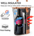 Tirrinia Insulated Wine Gift Carrier Tote - Travel Padded 2 Bottle Wine/Champagne Cooler Bag for Portable Wine Bottle Carrying Case, Women Men Eve...