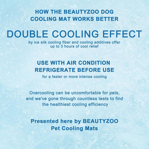 BEAUTYZOO Upgraded Dog Self Cooling Mat Ice Silk Chill Pads for Small Medium Large Dogs - Summer Reusable Pet Training Pad - Absorbent Non-Slip Co...