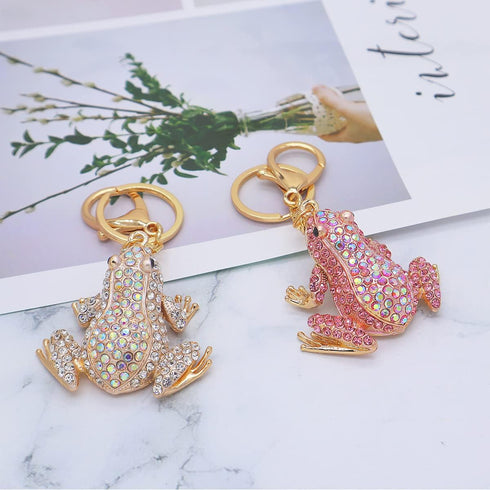 Cute Keychain Women Key Chains For Car Kawaii Anime Crystal Bling Pink Keychains Ring For Bag Purse Charm Accessories...