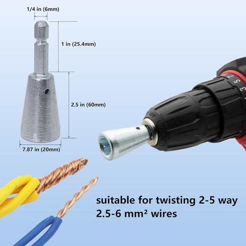 Electric Wire Stripper and Twister for Drill,Fast Stripping and Twisting Tool,Professional Electrician Tool Set for Power Drill Cable Quick Stripp...