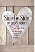 DEXSA Sisters Wood Plaque - Made in the USA - 6x9 - Classy Frame Wall & Tabletop Decoration | Easel & Hanging Hook | Side by Side or Miles Apart, ...