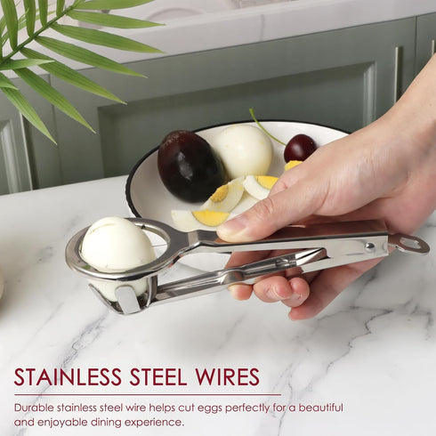 Best Utensils Stainless Steel Egg Slicer Wedger Cutter, Divides Hard Boiled Eggs Into 6 Equal Segments In One Action...