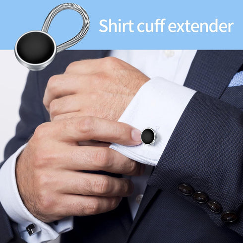 20 Pcs Shirt Collar Button Extenders, Elastic Collar Extenders for Mens Shirts, 5 Styles Dress Shirt Tie Neck Collar Button Expanders for Expandin...
