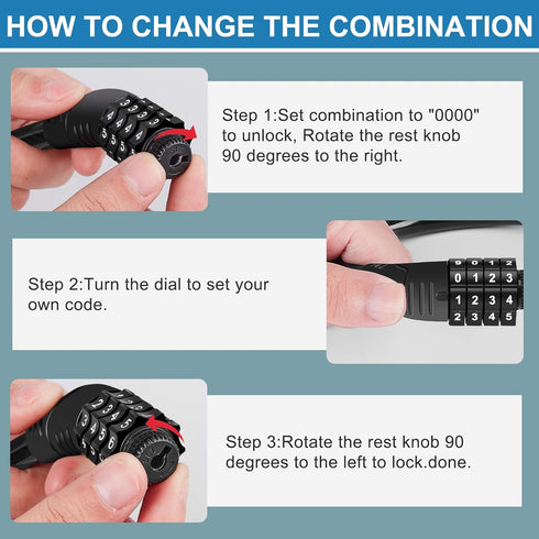 Rofio Refrigerator Lock, Upgraded 4 Digit Fridge Lock for French-door Refrigerators, Cabinet Locks, Easy to Set and Use