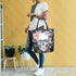 Naanle Day of The Dead Canvas Tote Bag - Large Women's Casual Shoulder Handbag, Floral Skull Reusable Multipurpose Heavy Duty Shopping Grocery Cot...