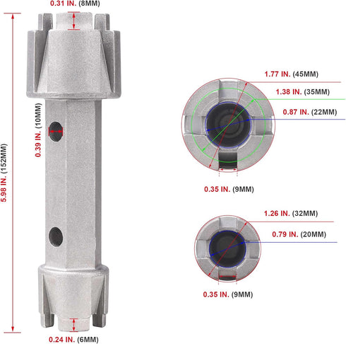 HAUTMEC Tub Drain Remover Wrench PL0030...