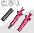 TOMALL 2 Pcs 45mm Car Adjustable Front/Rear Bumper Lip Splitter Support Strut Rod Carbon Fiber Red Universal Auto Bumper Fasteners Lever (Carbon F...