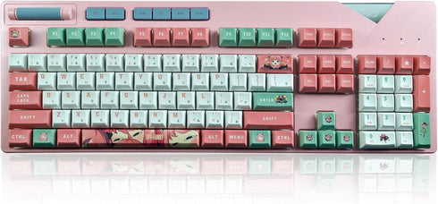 IJKT Keycaps, PBT keycap,KCA Profile for Cherry Mx Gateron Kailh Switches Mechanical Keyboard?Standard ANSI/ISO Layout...