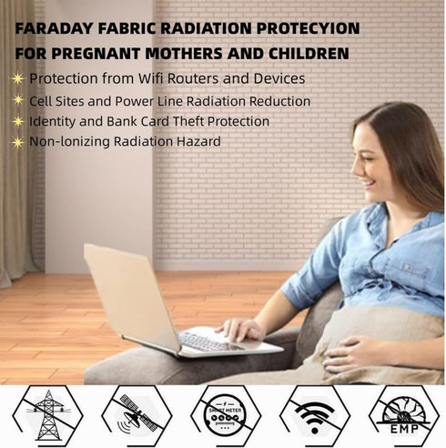 Faraday Fabric Nickel Copper Faraday Blocking Cloth 43.3"x59" Material Protection Fabric for DIY Faraday Cage, Box, Clothes, Curtains...