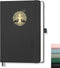 AHGXG Lined Journal Notebook for Women Men, A5 Hardcover Leather Journals for Writing, 192 Numbered Pages Daily Journal, College Ruled Notebook fo...