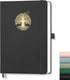 AHGXG Lined Journal Notebook for Women Men, A5 Hardcover Leather Journals for Writing, 192 Numbered Pages Daily Journal, College Ruled Notebook fo...