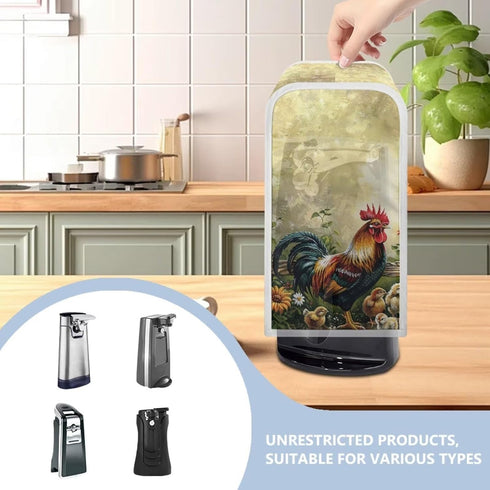 Rooster Can Opener Cover Can Protector Reuseable Kitchen Appliance Dust Cover Keep Your Kitchen Clean for Home Kitchen Decoration Farmhouse Style ...