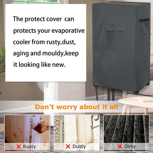 Evaporative Cooler Cover for MC26A Evaporative Cooler,Heavy Duty Waterproof Evaporative Air Cooler Cover,21"L x 15"W x 32"H Swamp Evaporative Cool...