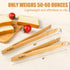 Walfos Bamboo Toaster Tongs - Wood Tongs For Cooking, Bamboo Tongs Ideal for Toaster, Fruits, Bread & Pickles, Kitchen Utensil For Cheese Bacon Mu...