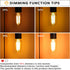Amber Light Bulb,Dimmable Tubular led Bulb, T45 edison LED Bulbs, 60W Equivalent, 6W 500lm, 2200K Warm White, LED Filament Bulbs with 80+ CRI, Pac...