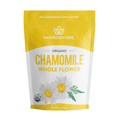 Organic Chamomile Whole Flower, Loose Leaf, Tea Leaves, 4oz (Packaging may vary)...