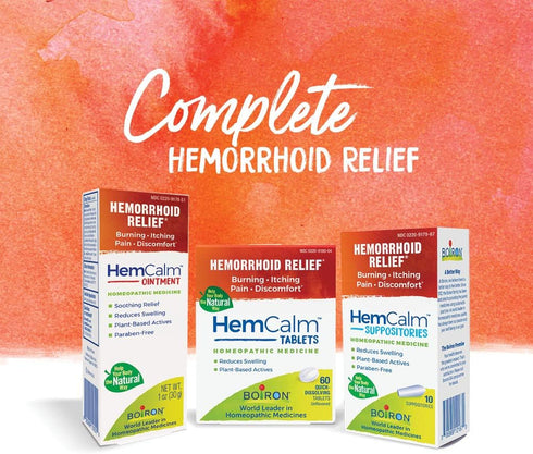 Boiron HemCalm Tablets for Hemorrhoid Relief of Pain, Itching, Swelling or Discomfort - 120 Count (Pack of 1)...